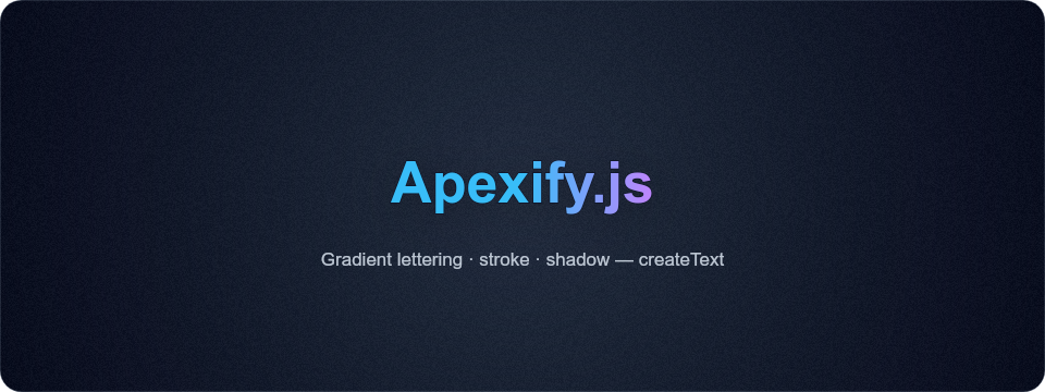Typography plaque · gradient logotype